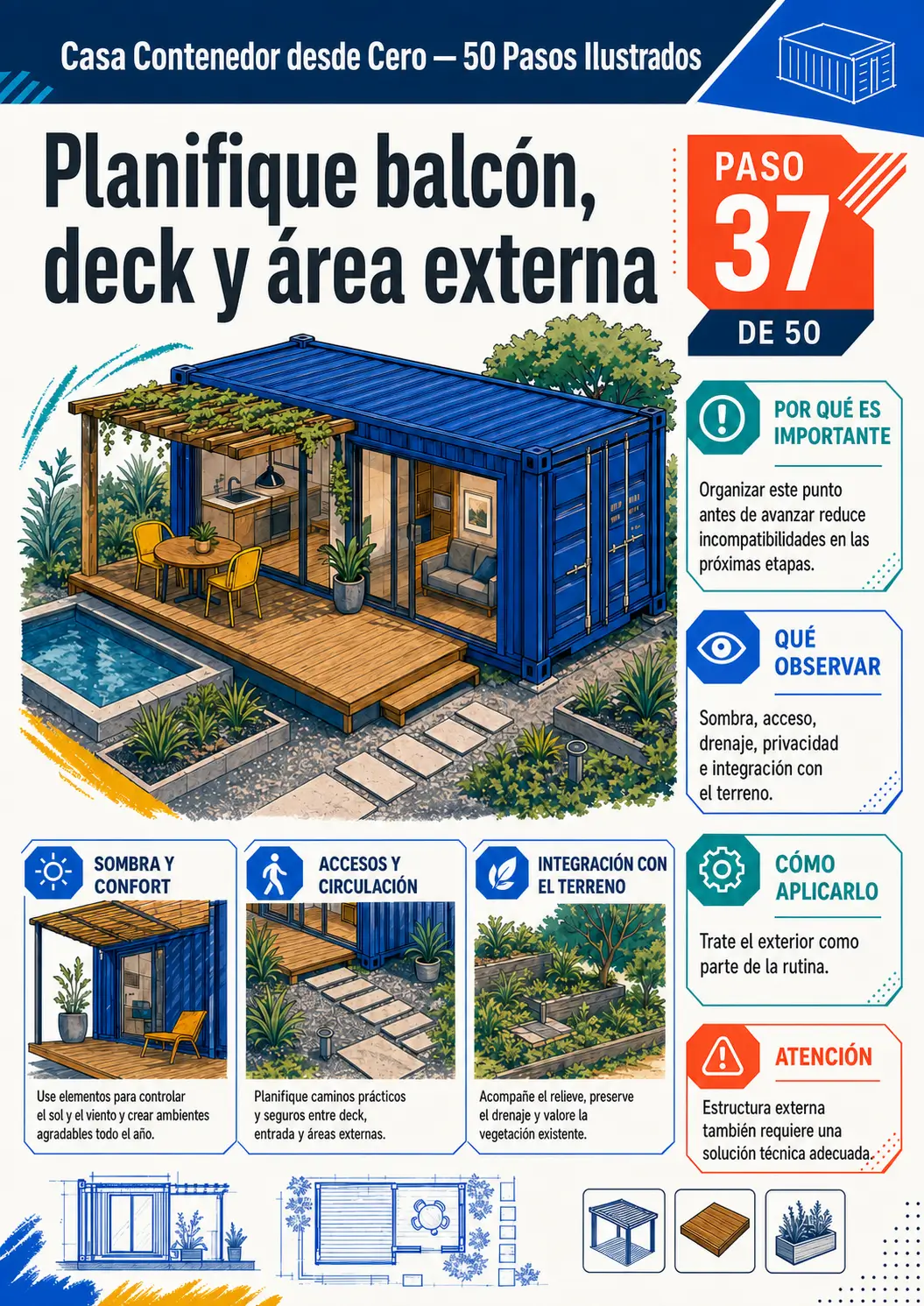 Vista previa del paso 37: terraza, deck y área exterior