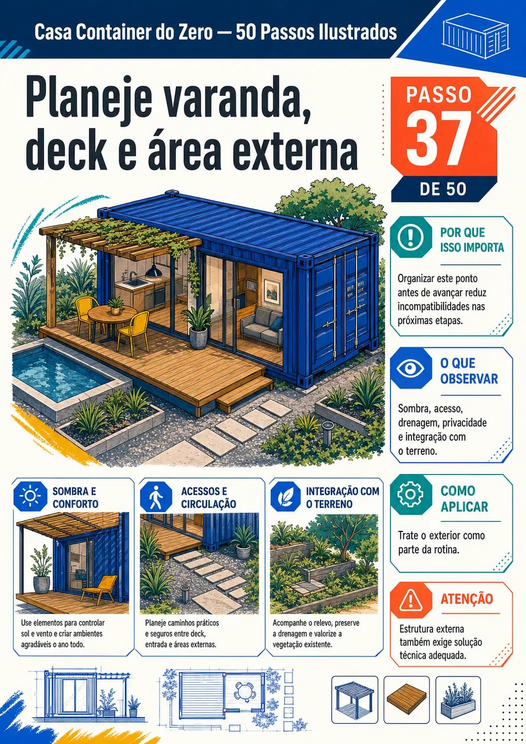 Vista previa del paso 37: terraza, deck y área exterior